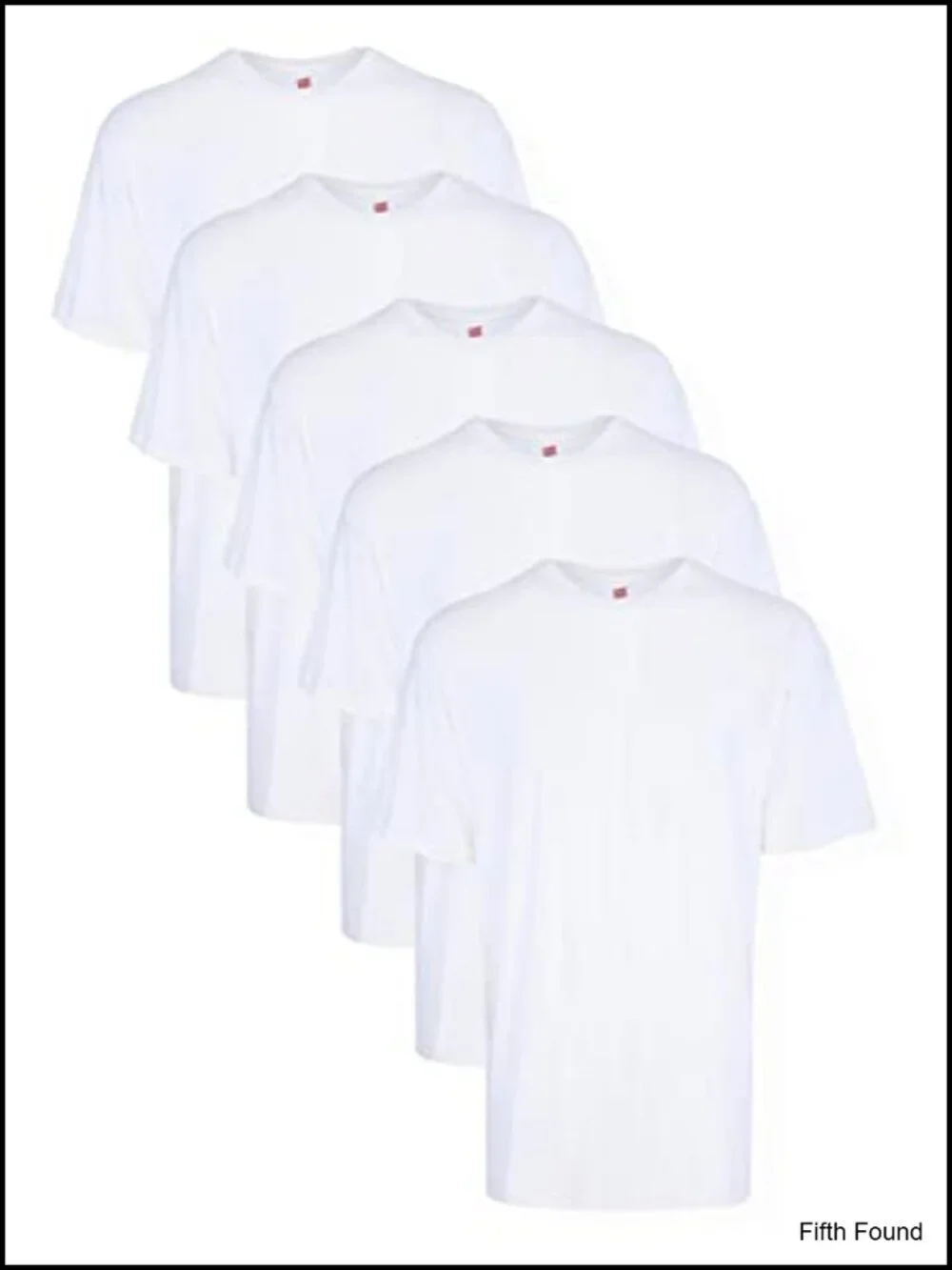 100% Cotton Tagless Crew Neck Undershirts for Tall Men, 5-Pack